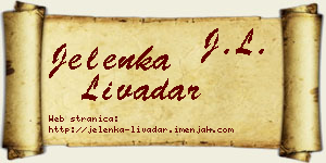 Jelenka Livadar vizit kartica